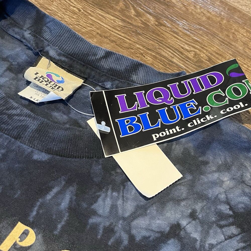 NWT VTG Liquid Blue Led Zeppelin T-Shirt Mens XL Tie Dye Physical Graffiti USA - Picture 3 of 11